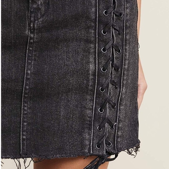 Blank NYC Black Denim Jeans Skirt M - Picture 4 of 6